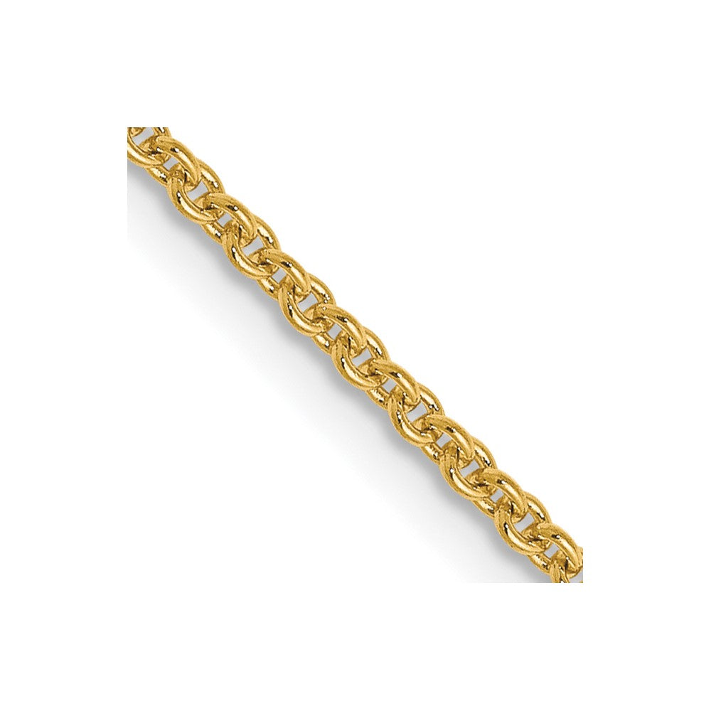 14K 1.4mm Round Cable Chain