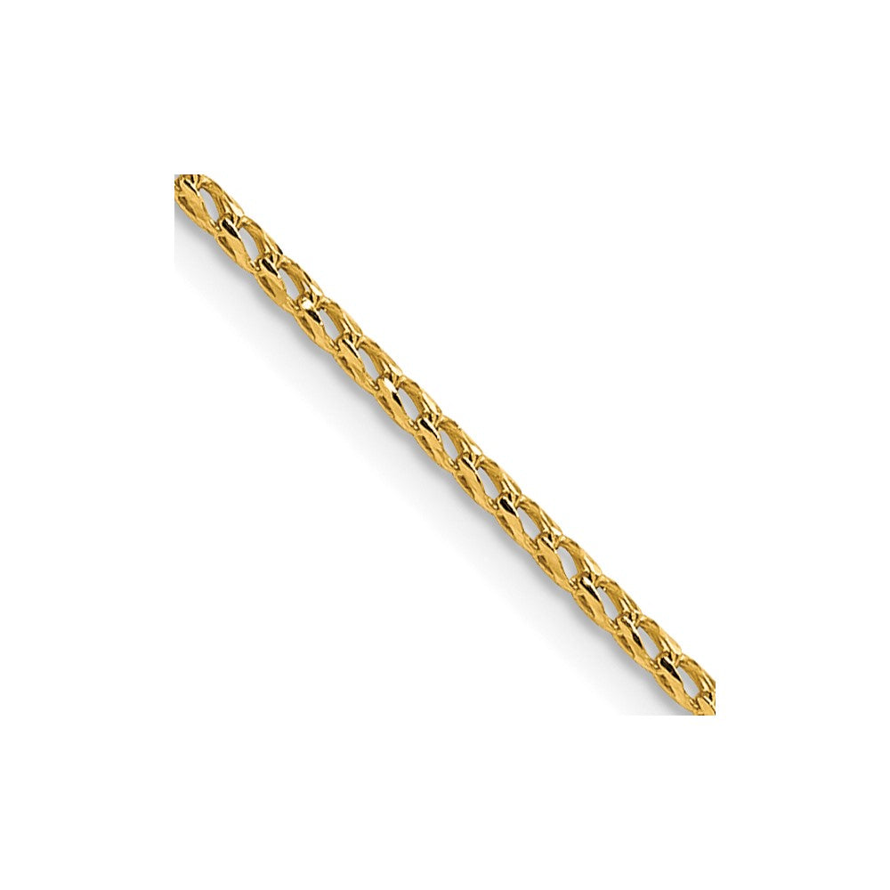 14K 1mm Diamond-cut Open Franco Chain