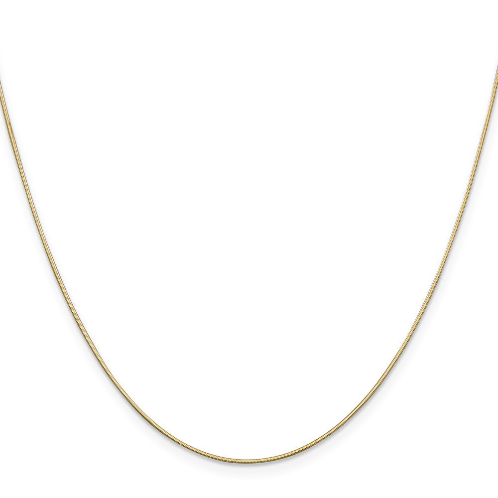 14K .8mm Diamond-cut Octagonal Snake Chain
