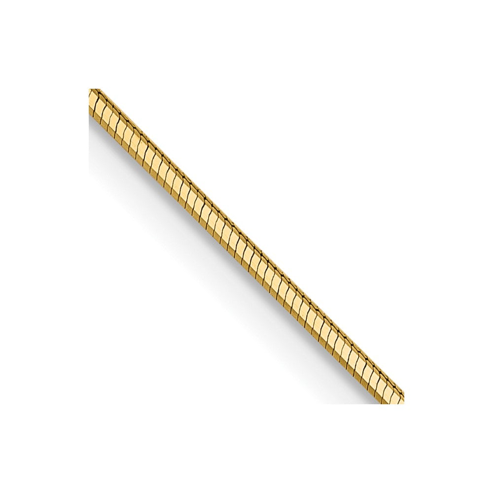 14K .8mm Diamond-cut Octagonal Snake Chain