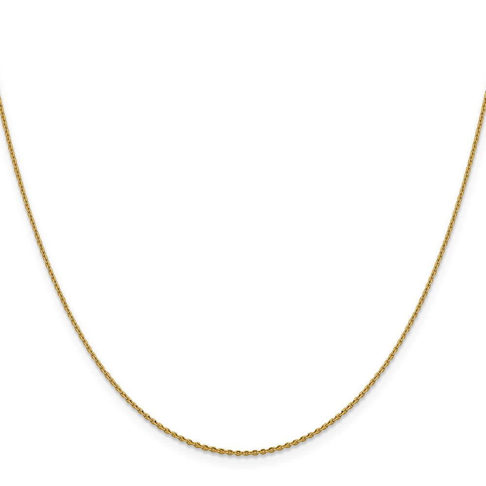 14K 1.15mm Diamond-cut Oval Link Chain