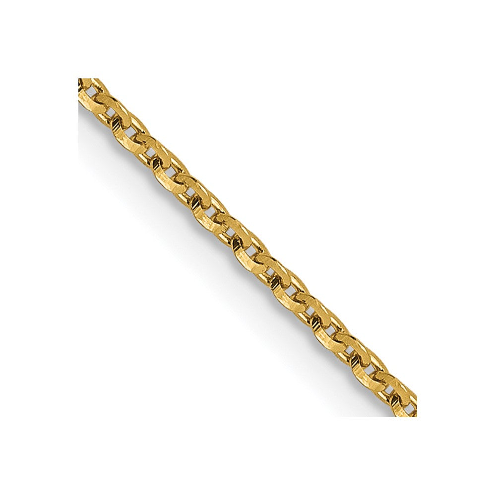 14K 1.15mm Diamond-cut Oval Link Chain