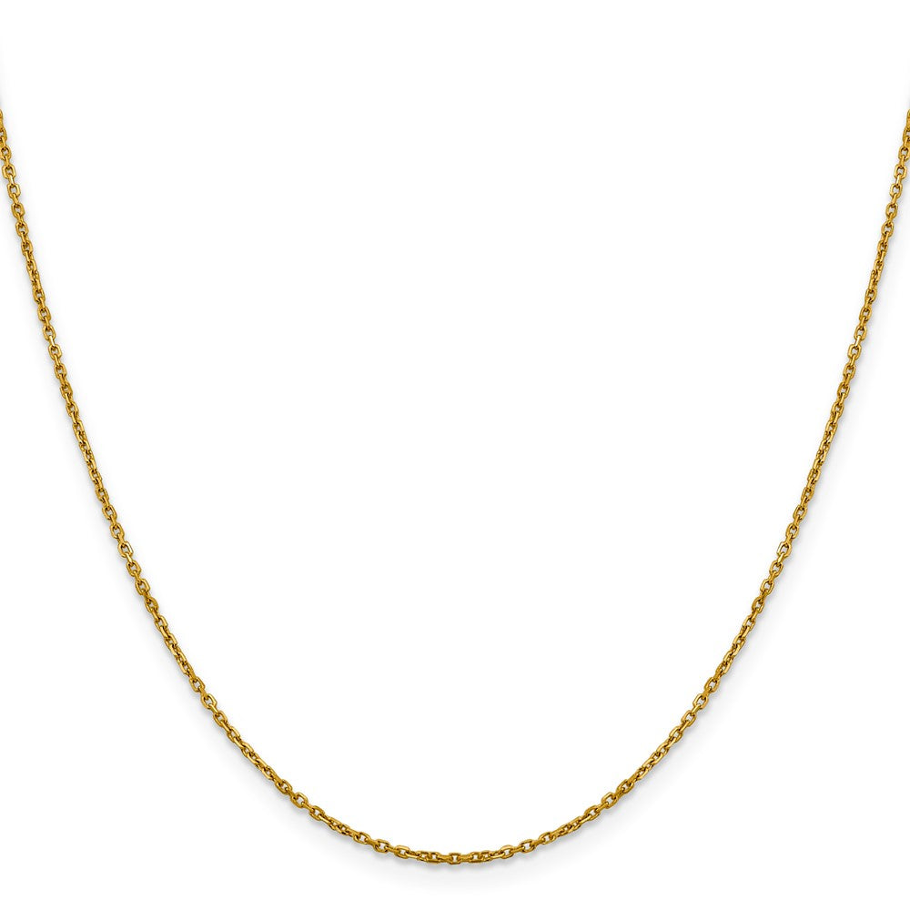 14K 1.25mm Diamond-cut Cable Chain