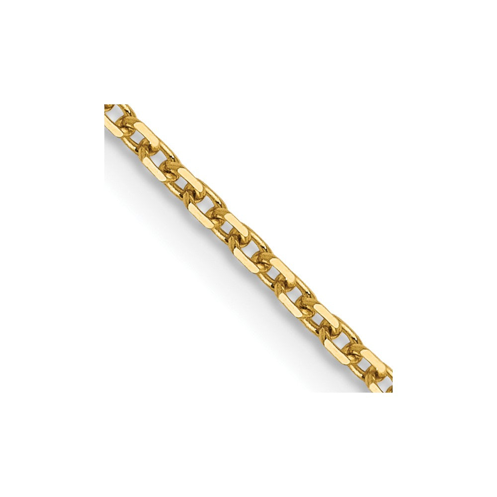 14K 1.25mm Diamond-cut Cable Chain