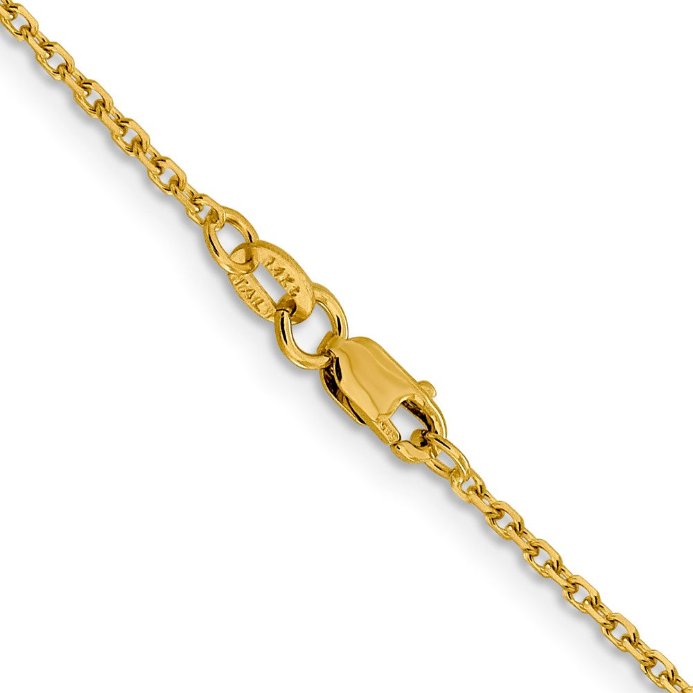 14K 1.5mm Diamond-cut Cable Chain