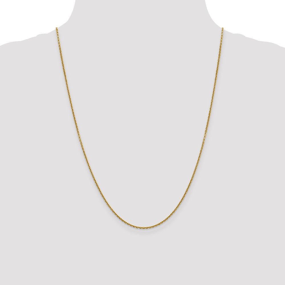 14K 1.5mm Diamond-cut Cable Chain