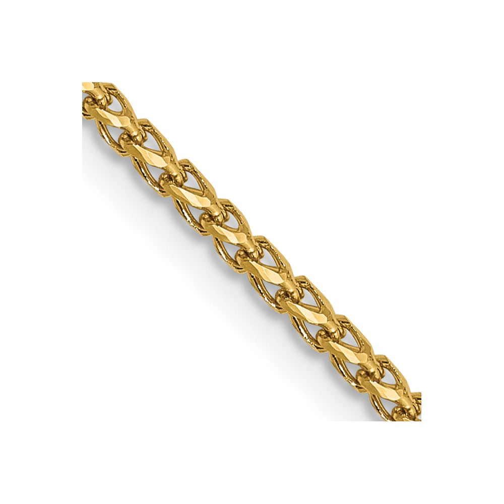 14K 1.4mm Diamond-cut Open Franco Chain