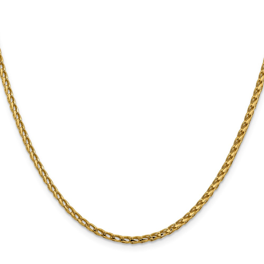 14K 2.45mm Diamond-cut Open Franco Chain