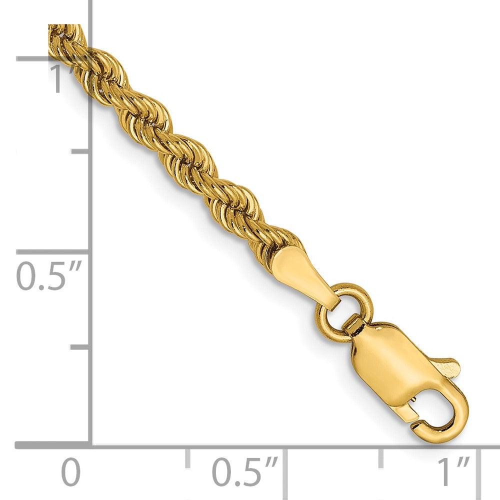 14K 2.25mm Solid Rope Chain