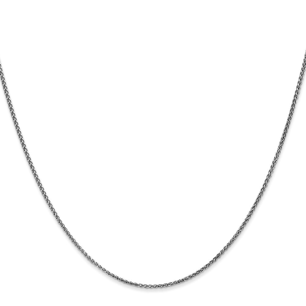14K White Gold 1.25mm Diamond-cut Spiga Chain