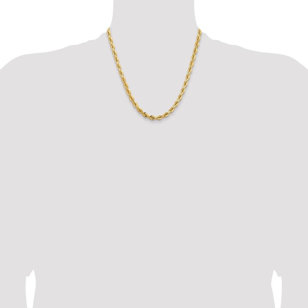 14K 5.5mm Diamond-cut Rope Chain