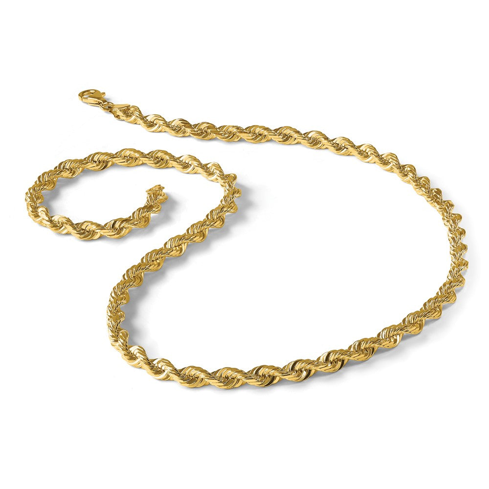 14K 5.5mm Diamond-cut Rope Chain