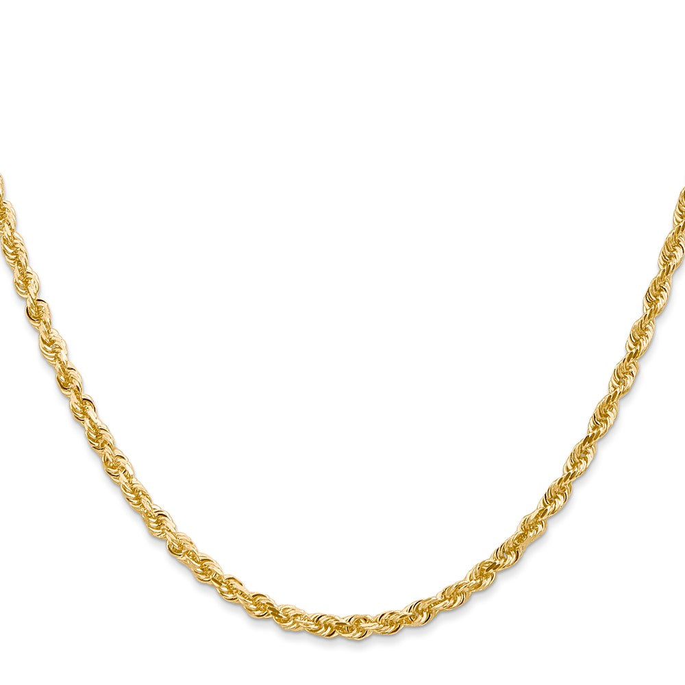 14K 3.0mm Diamond-cut Quadruple Rope Chain