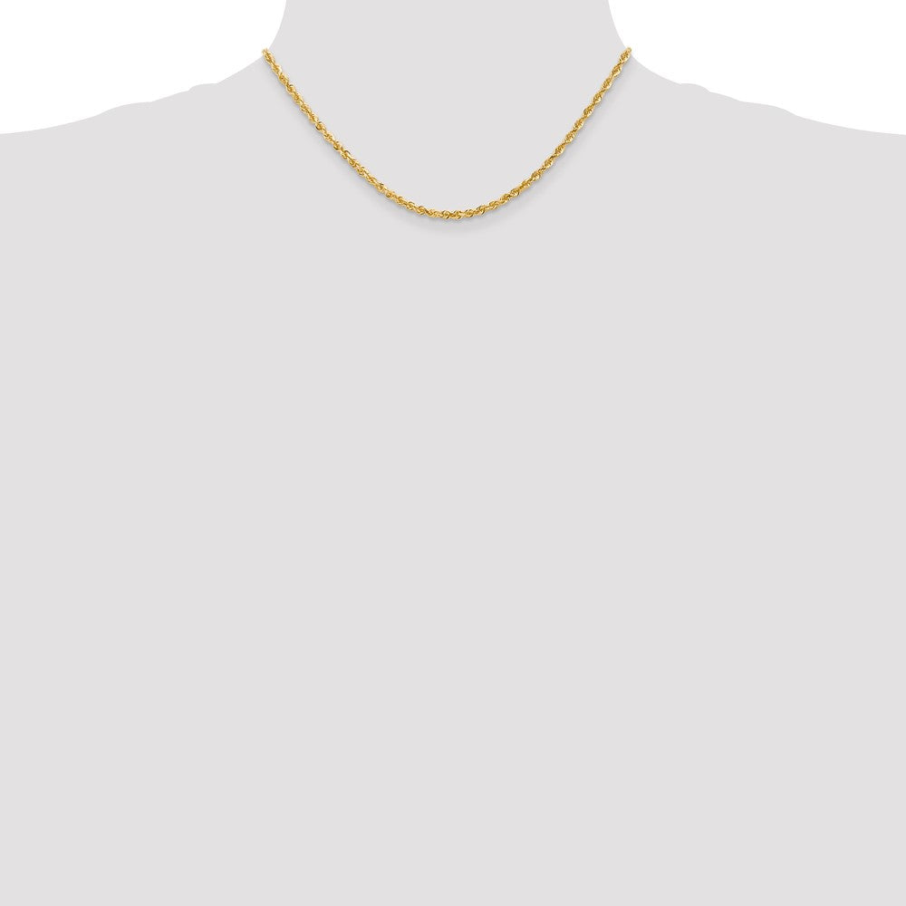 14K 3.0mm Diamond-cut Quadruple Rope Chain
