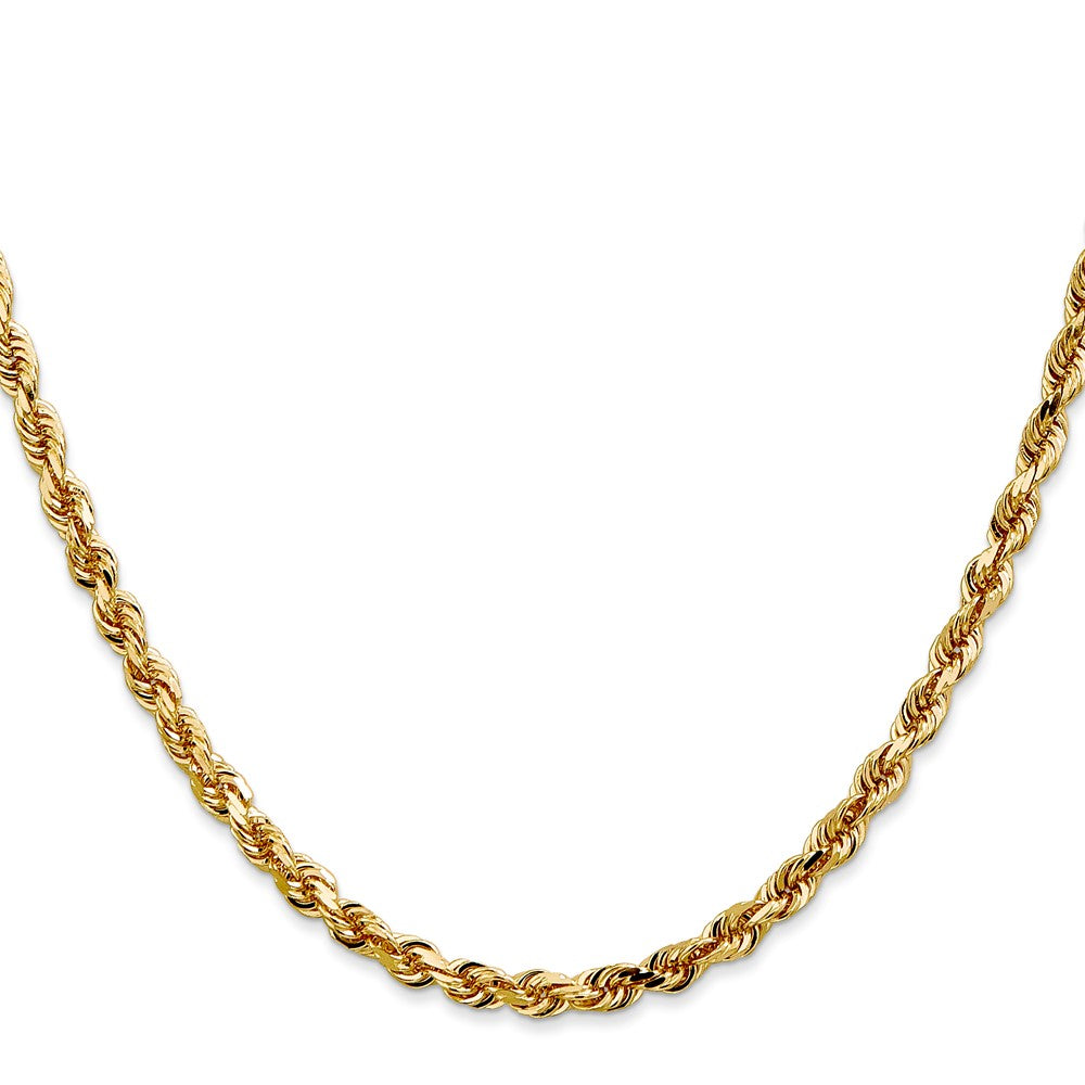 14K 4.0mm Diamond-cut Quadruple Rope Chain