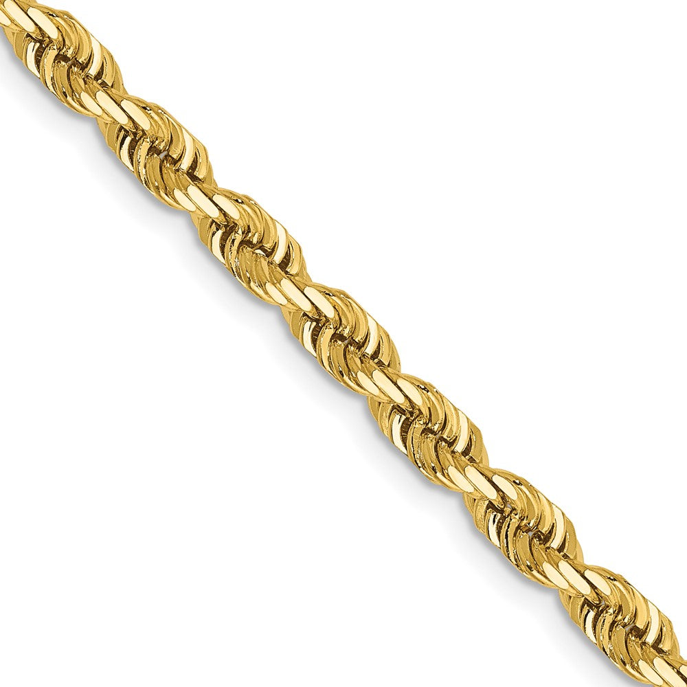 14K 4.0mm Diamond-cut Quadruple Rope Chain