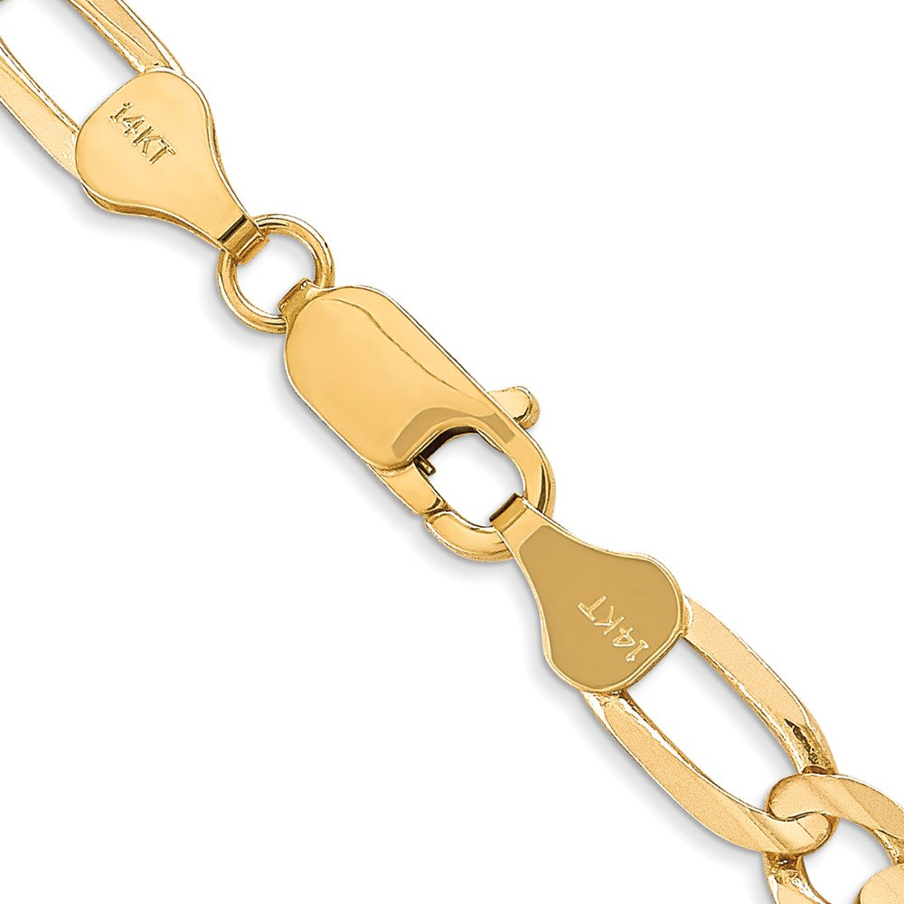 14K 6mm Concave Open Figaro Chain