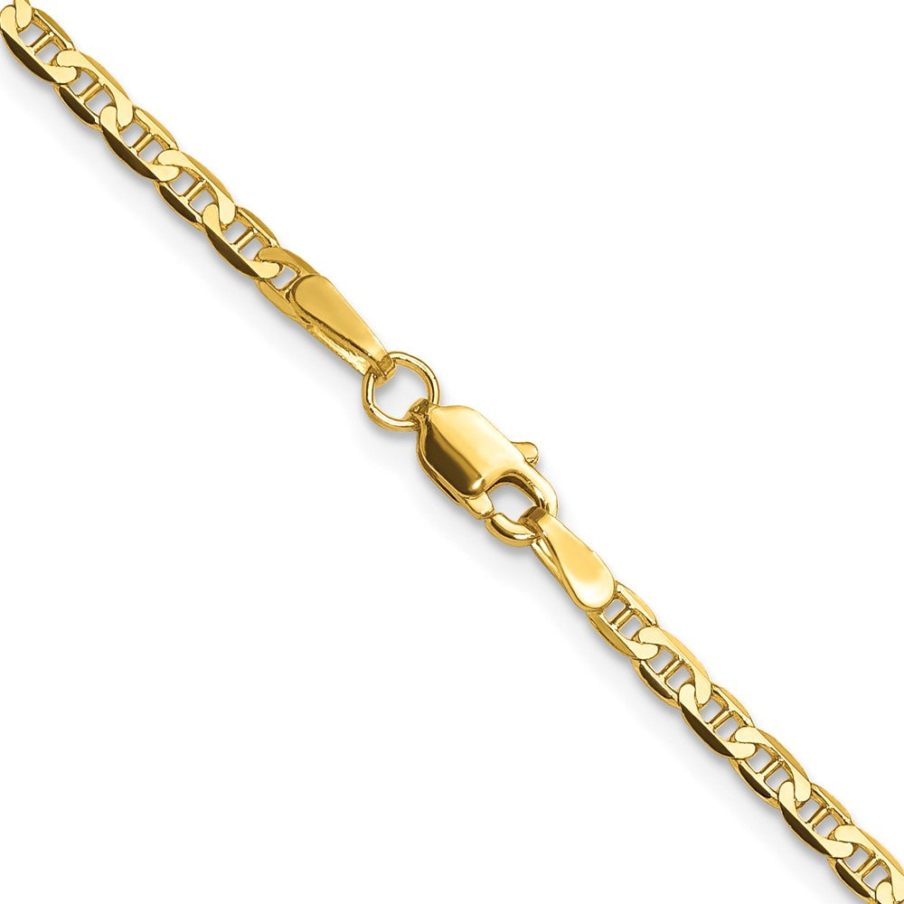 14K 2.4mm Diamond-cut Flat Anchor Chain