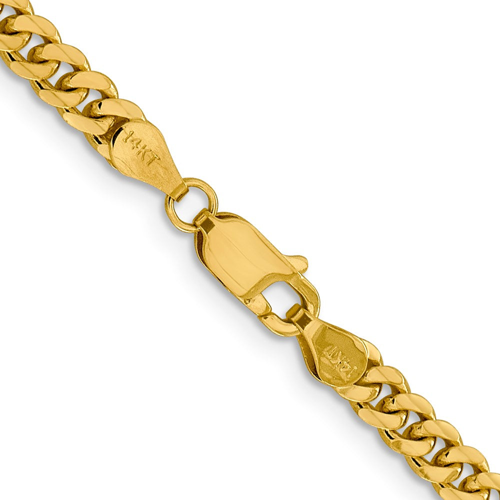 14K 4.25mm Solid Miami Cuban Chain