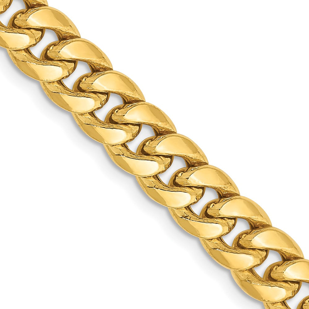 14K 6.75mm Semi-Solid Miami Cuban Chain