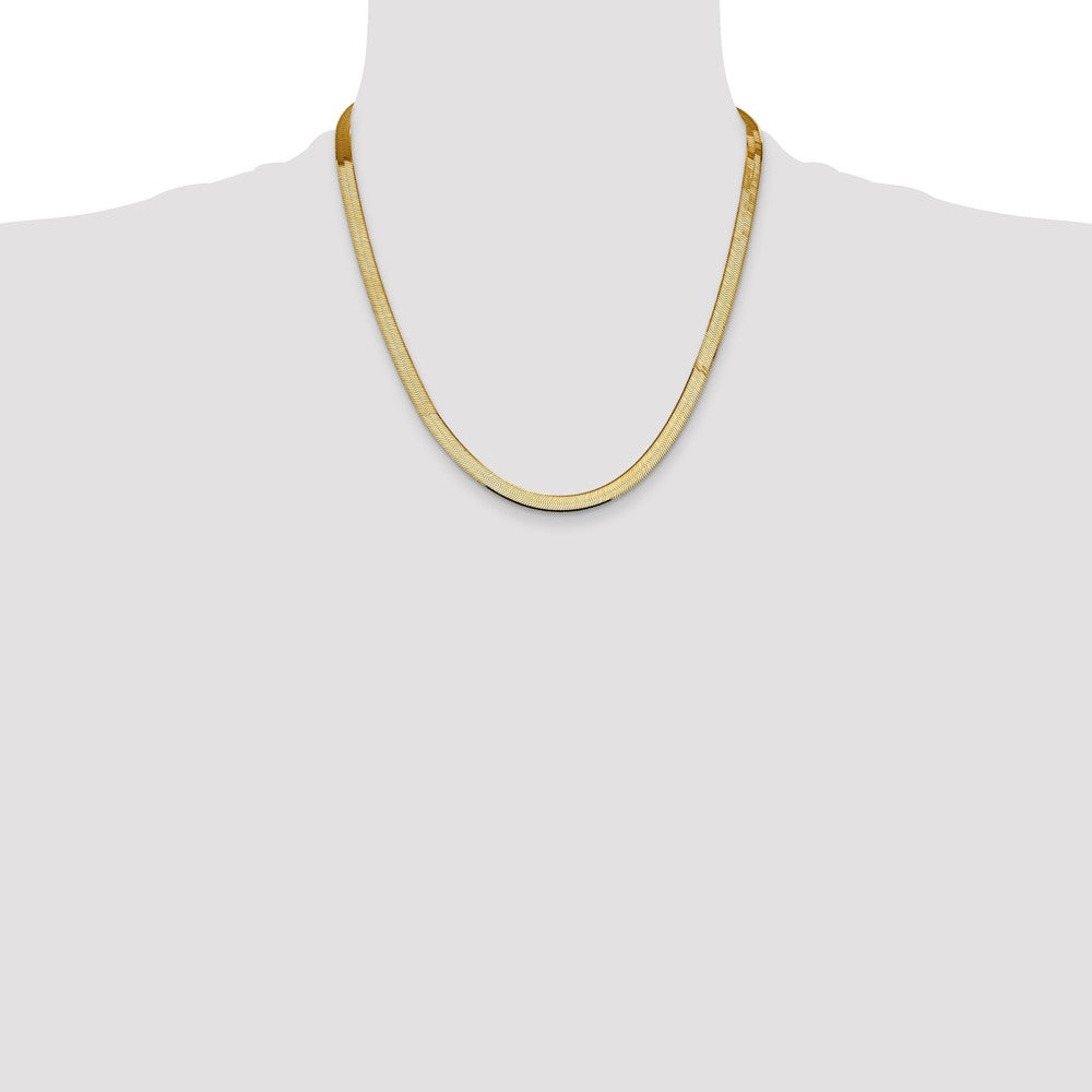 14K 5.5mm Silky Herringbone Chain