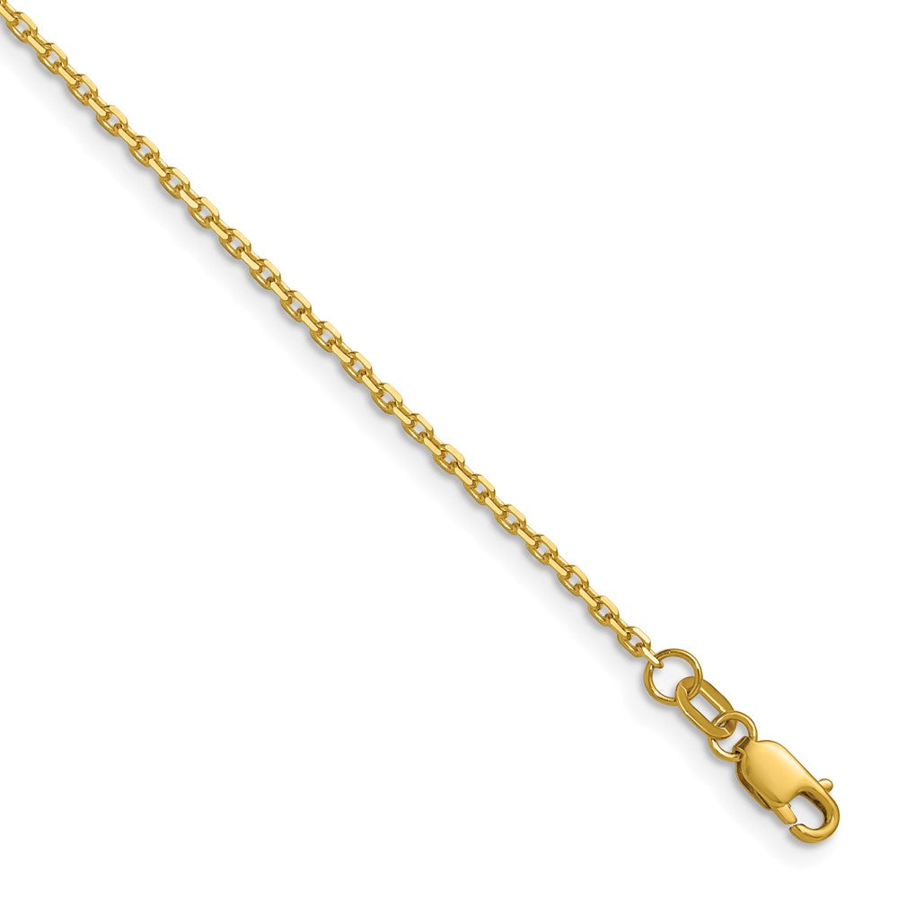 14K 1.5mm Diamond-cut Square Cable Chain
