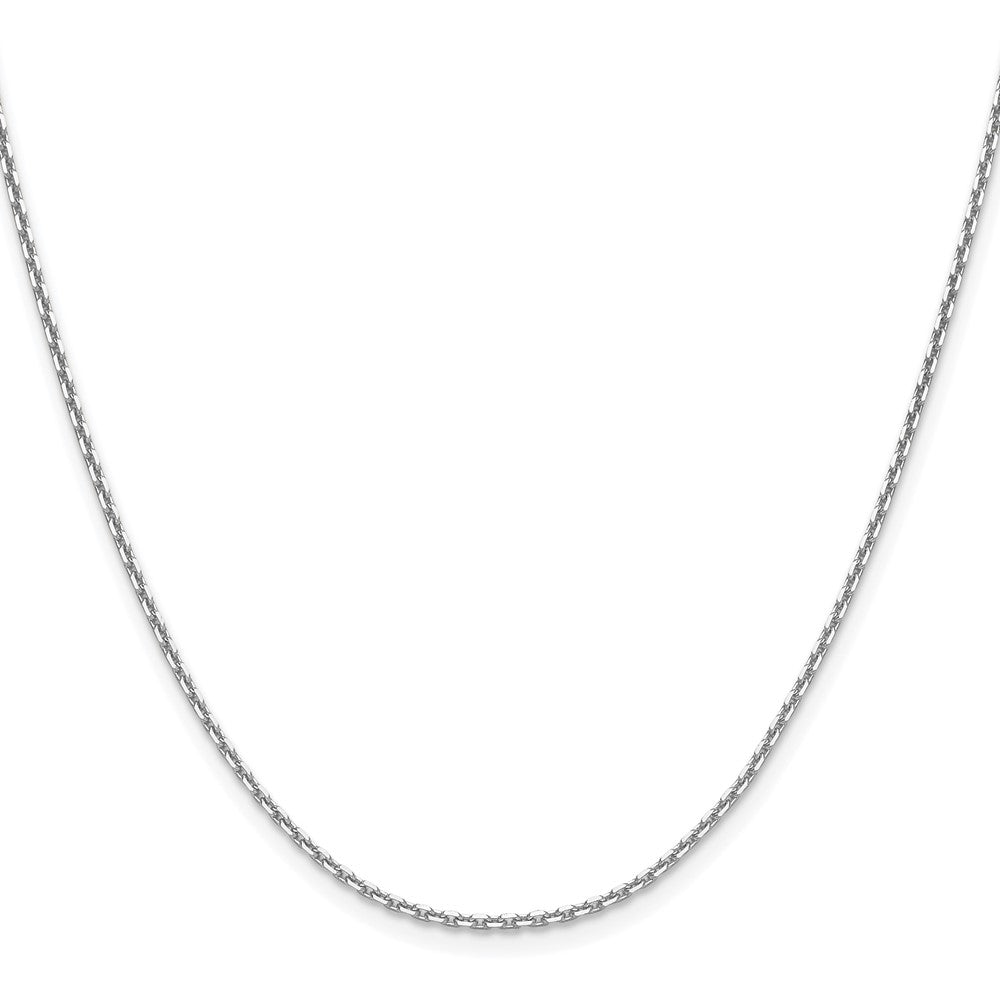 14K White Gold 1.65mm Diamond-cut Square Cable Chain