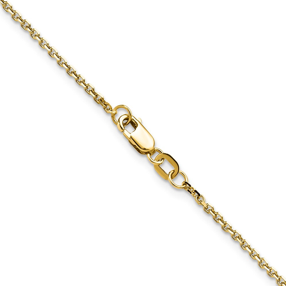 14K 1.45mm Diamond-cut Round Cable Chain