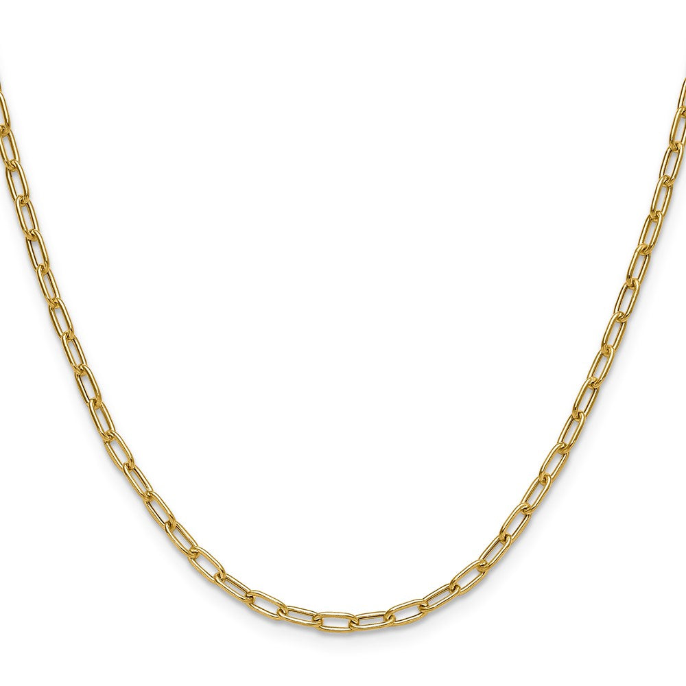 14K 3.0mm Semi-Solid Paperclip Chain