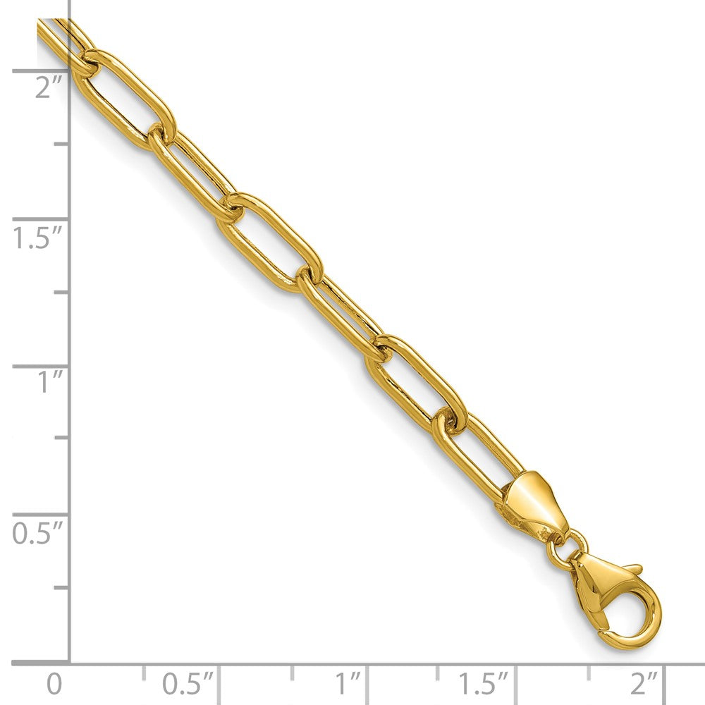 14K 4.5mm Semi-Solid Paperclip Chain