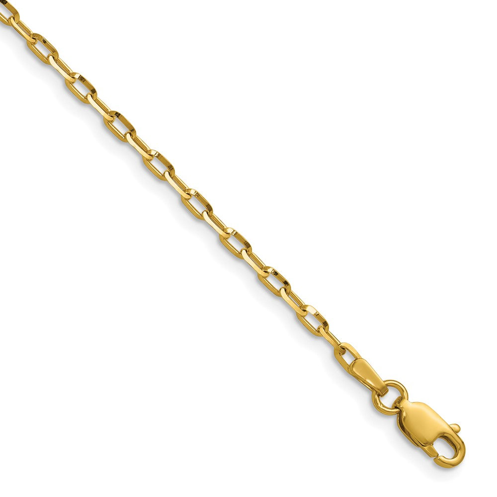 14K 2.3mm Diamond-cut Open Long Link Cable Chain