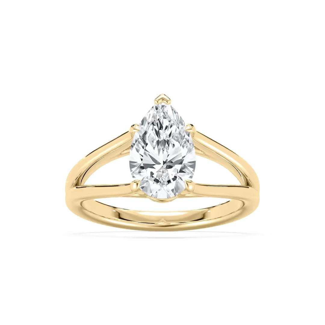 *Pear Esme Open Shank Solitaire
