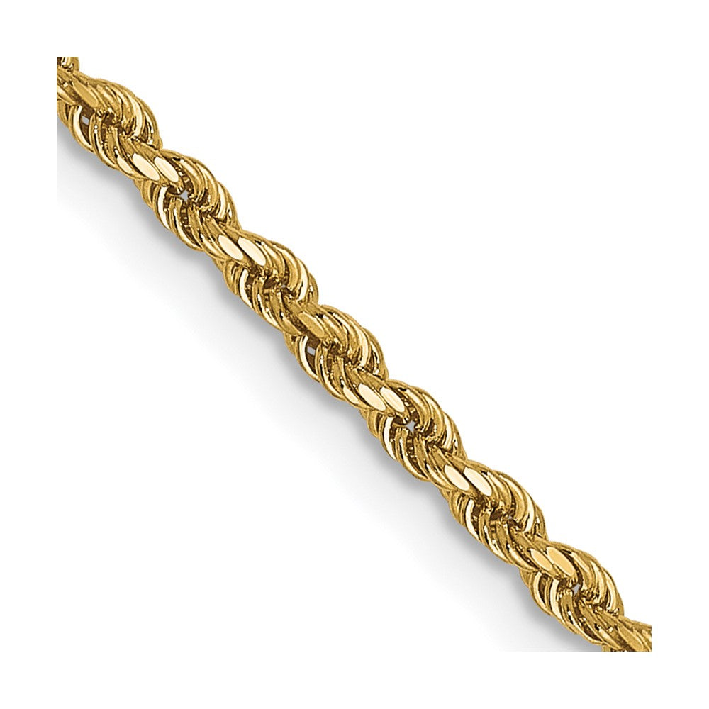 10K 1.5mm Diamond-cut Rope Chain