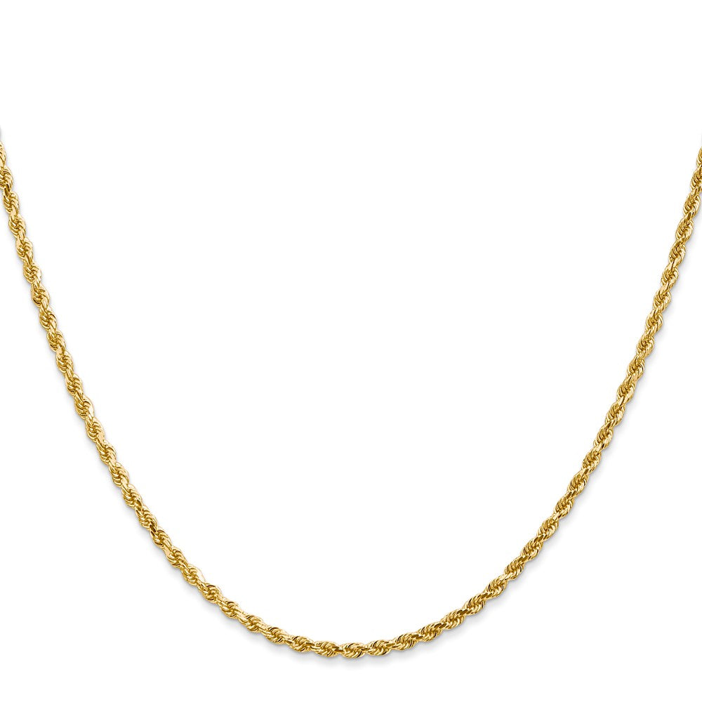 10K 2.0mm Diamond-cut Rope Chain
