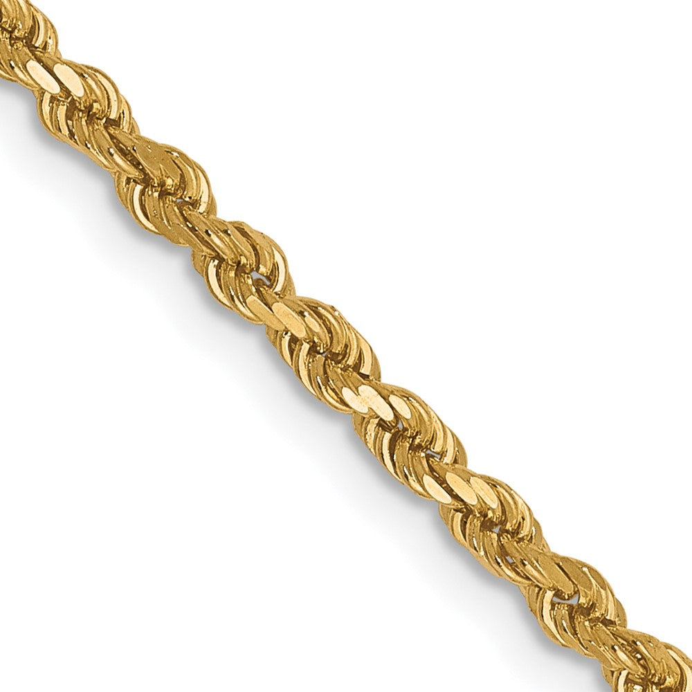 10K 2.0mm Diamond-cut Rope Chain