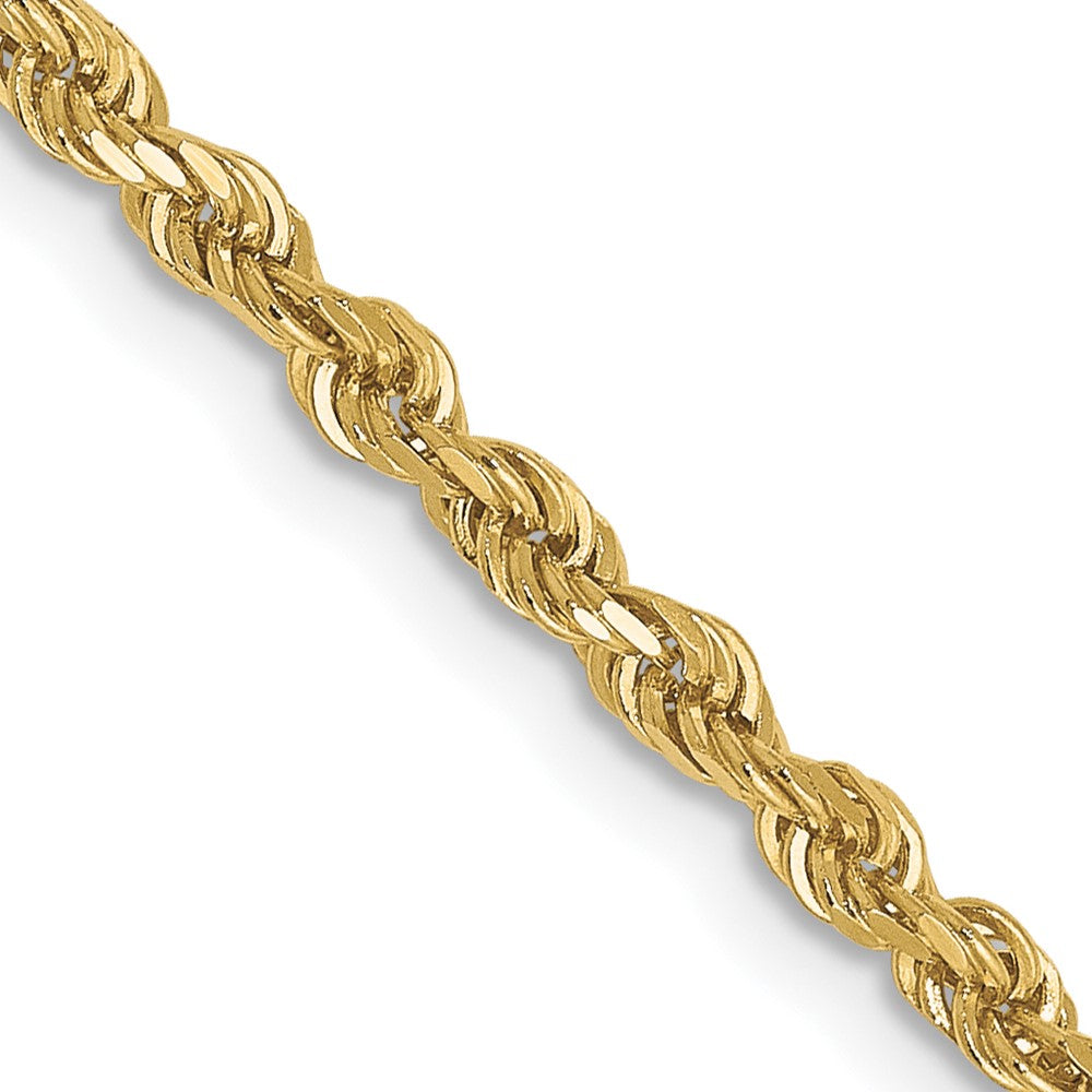 10K 2.25mm Diamond-cut Rope Chain