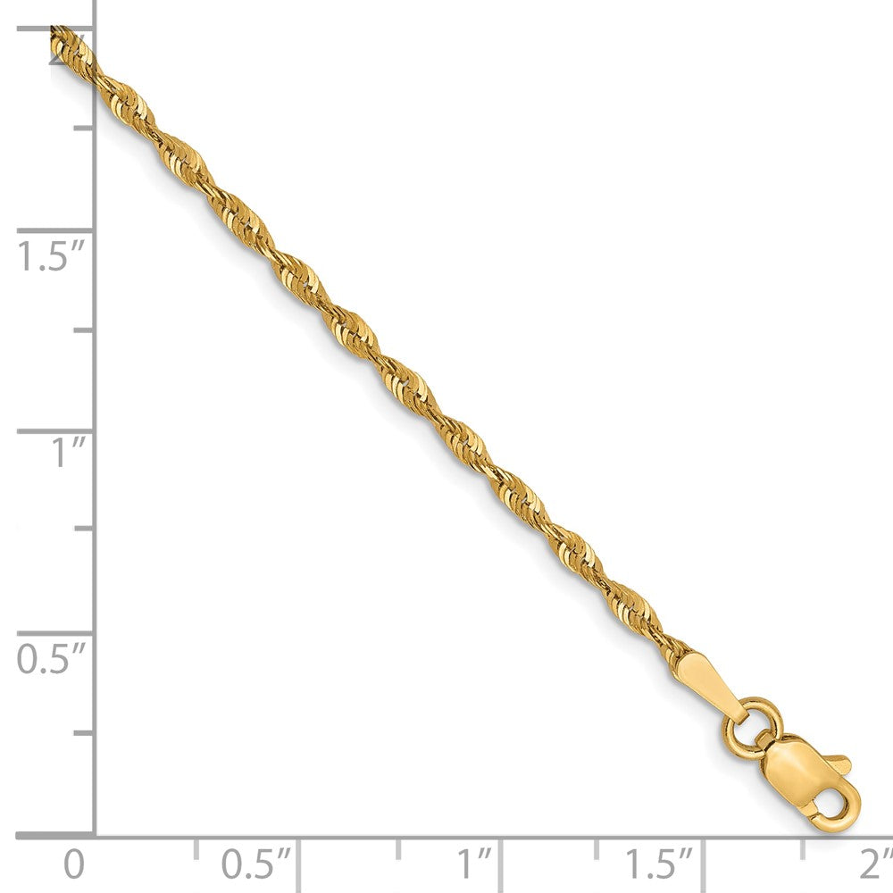 10K 1.8mm Ultra Diamond-cut Lightweight Rope Chain