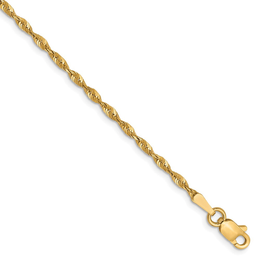 10K 1.8mm Ultra Diamond-cut Lightweight Rope Chain
