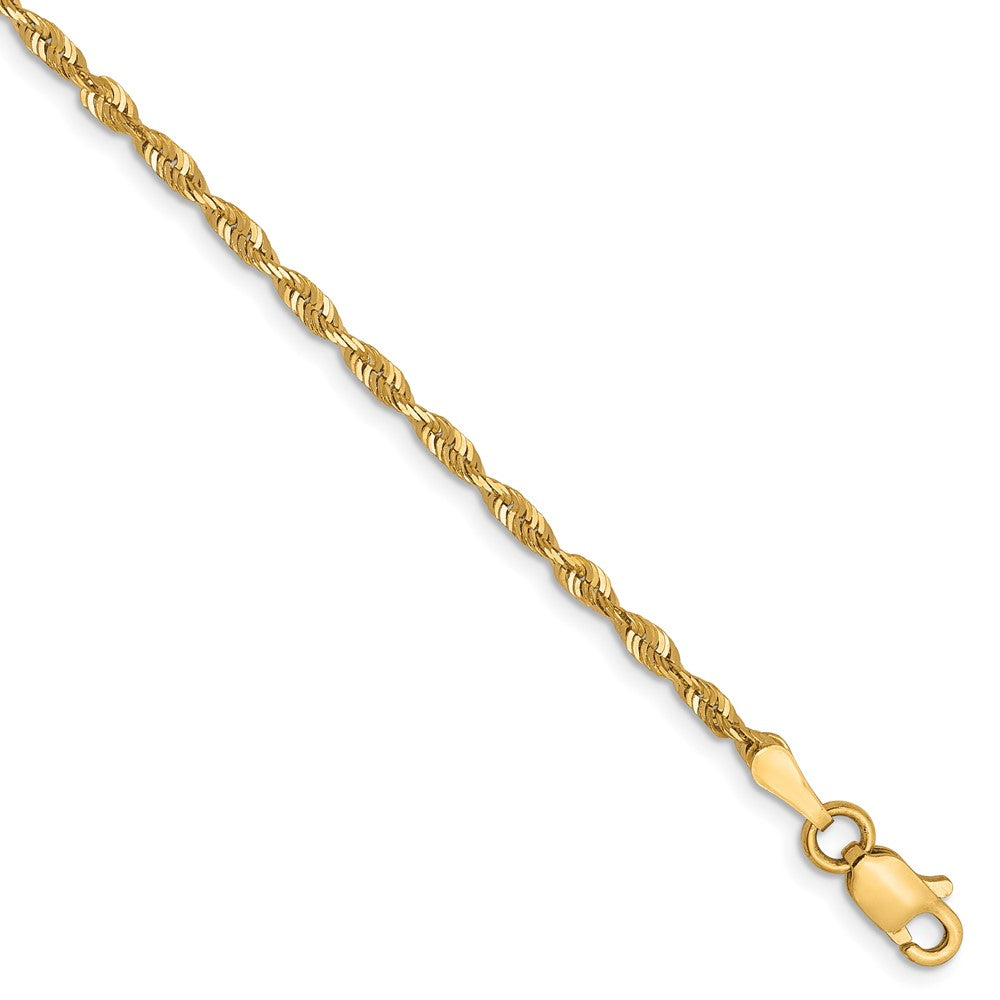 10K 2.0mm Ultra Diamond-cut Lightweight Rope Chain