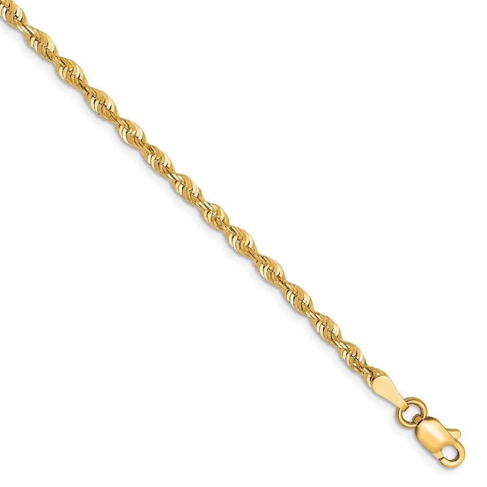10K 2.5mm Ultra Diamond-cut Lightweight Rope Chain