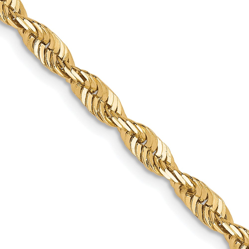 10K 3.0mm Ultra Diamond-cut Lightweight Rope Chain