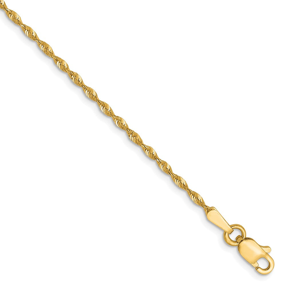 10K 1.5mm Ultra Diamond-cut Lightweight Rope Chain