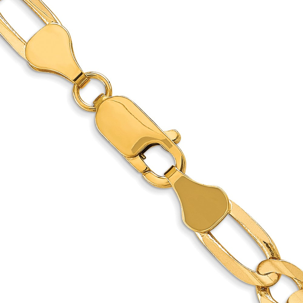 10K 6mm Concave Open Figaro Chain