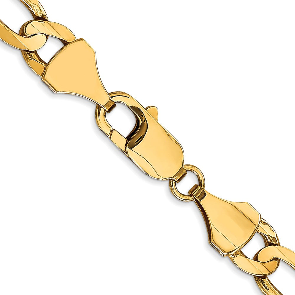 10K 7.5mm Concave Open Figaro Bracelet