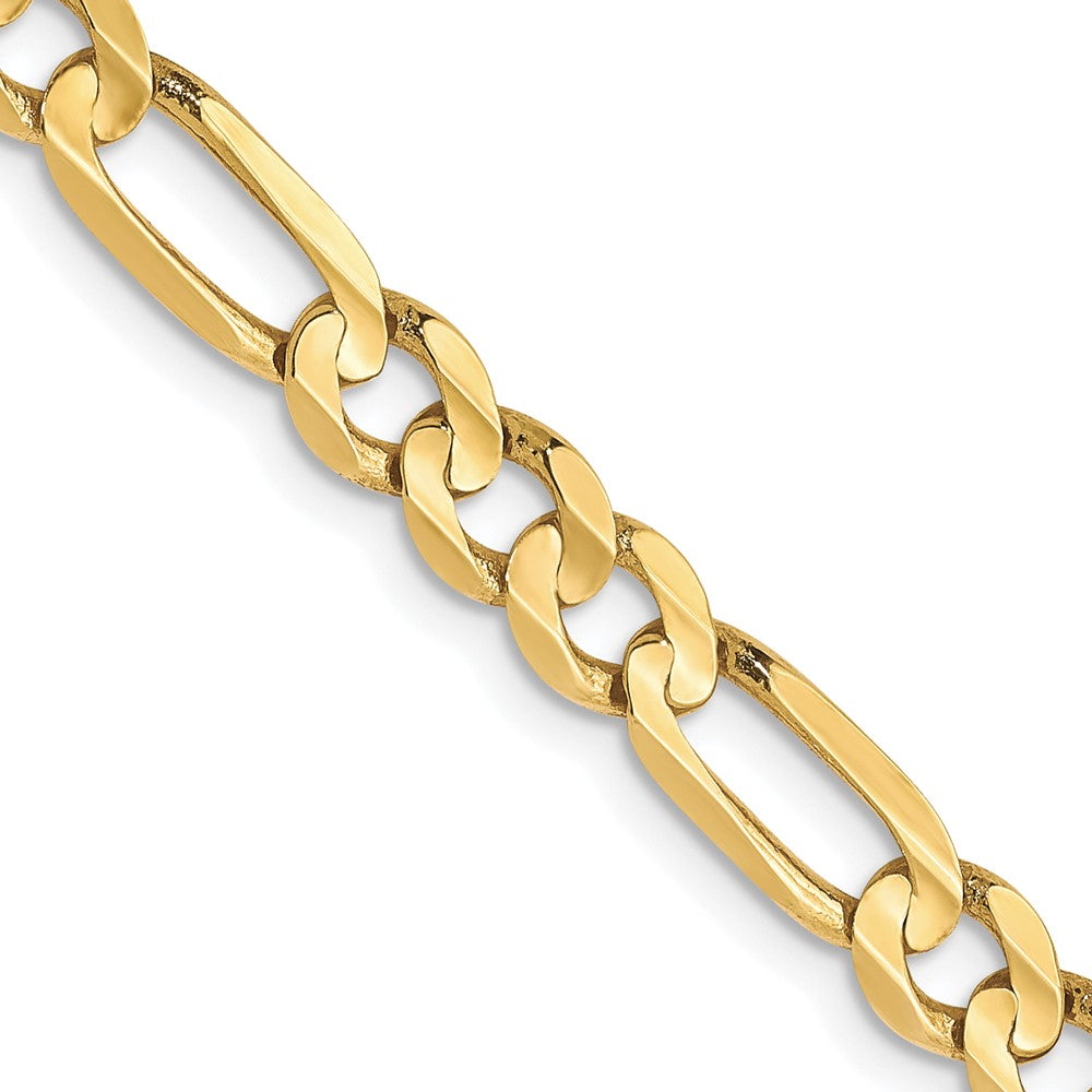 10K 4.5mm Concave Open Figaro Chain