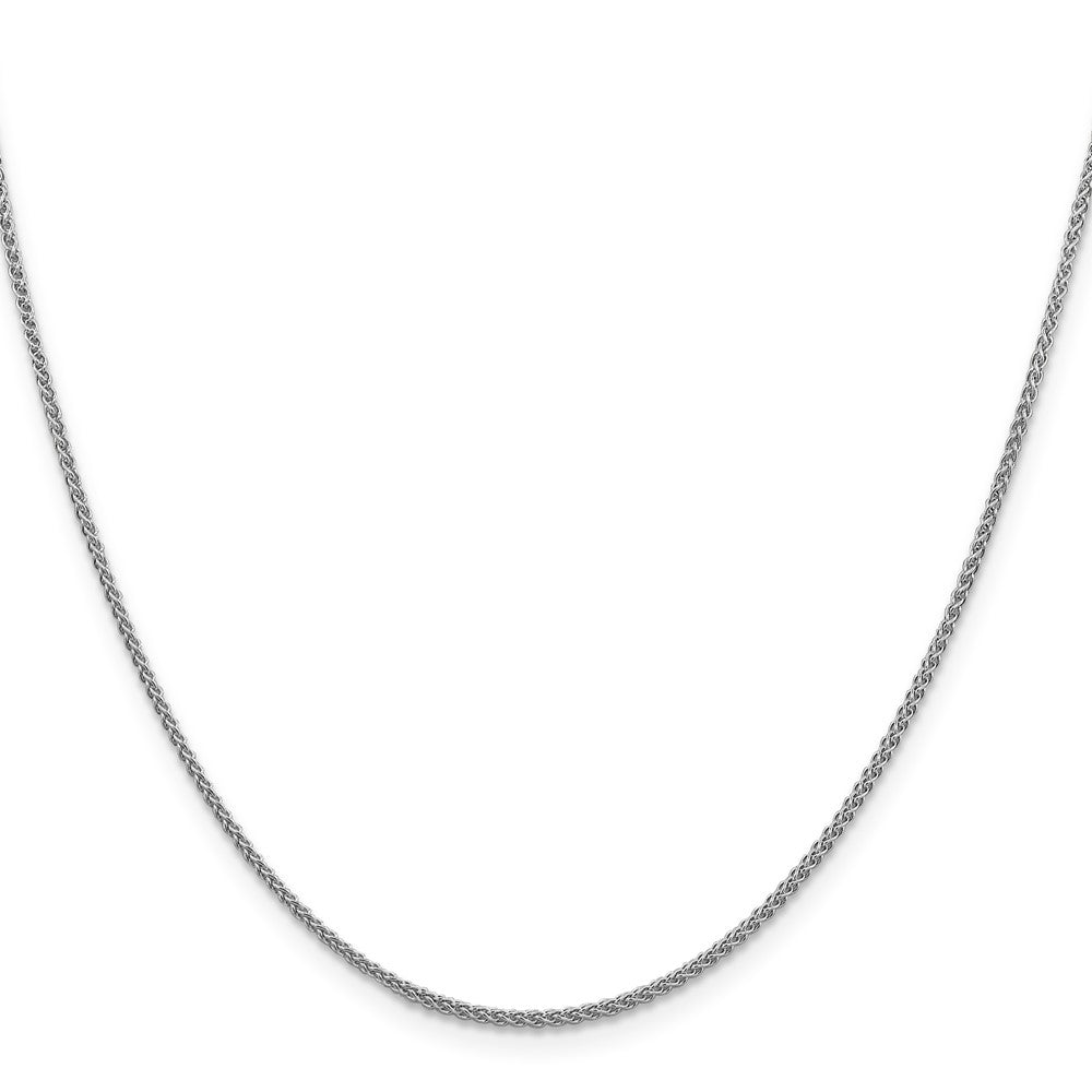 10K White Gold 1.5mm Diamond-cut Spiga Chain