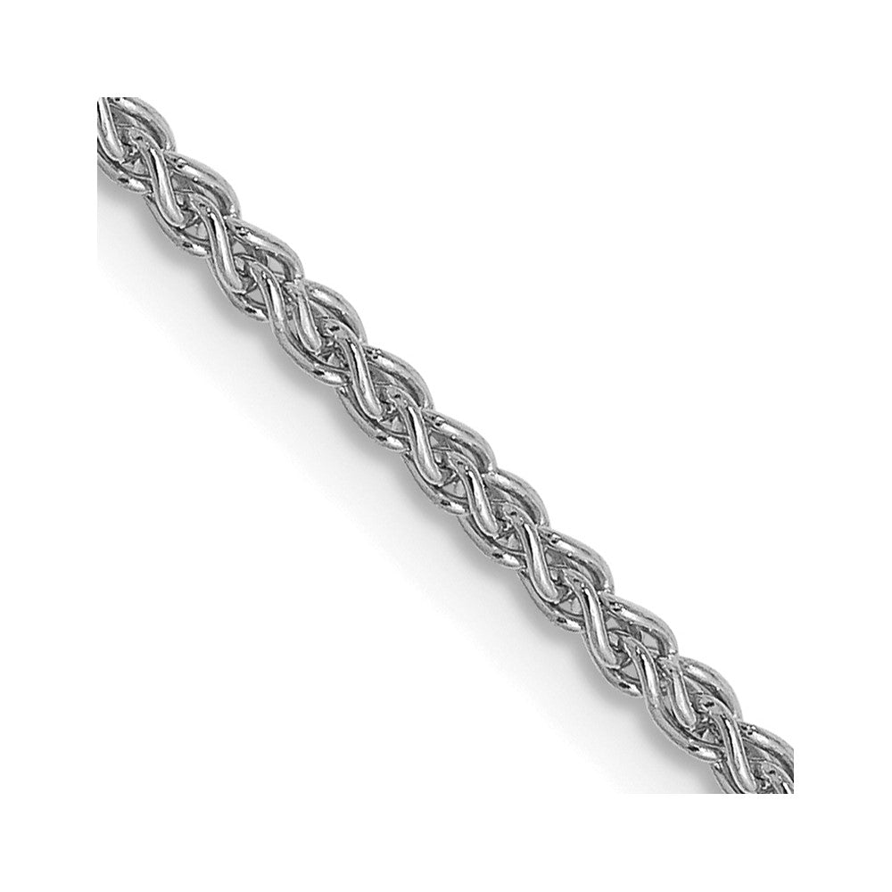 10K White Gold 1.5mm Diamond-cut Spiga Chain