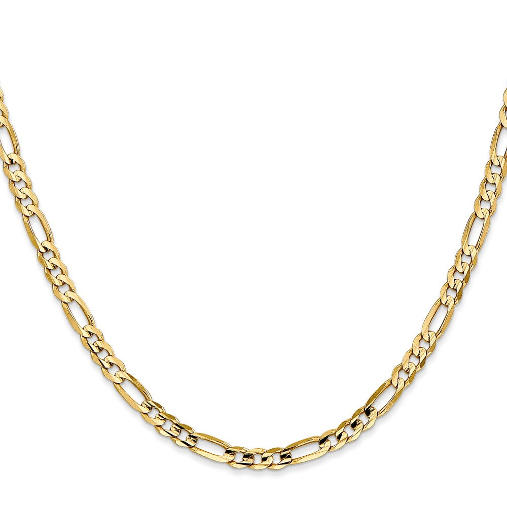 10K 4mm Concave Open Figaro Chain