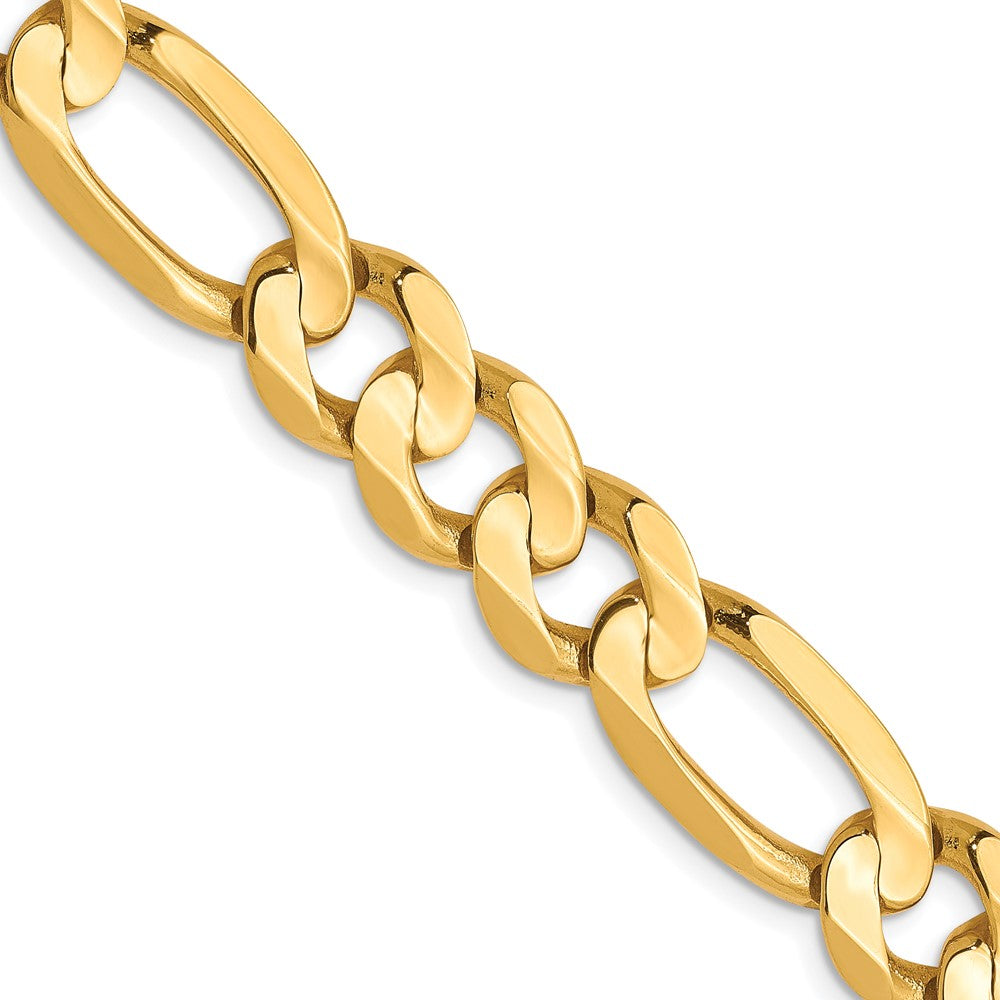 10K 8.75mm Concave Open Figaro Chain