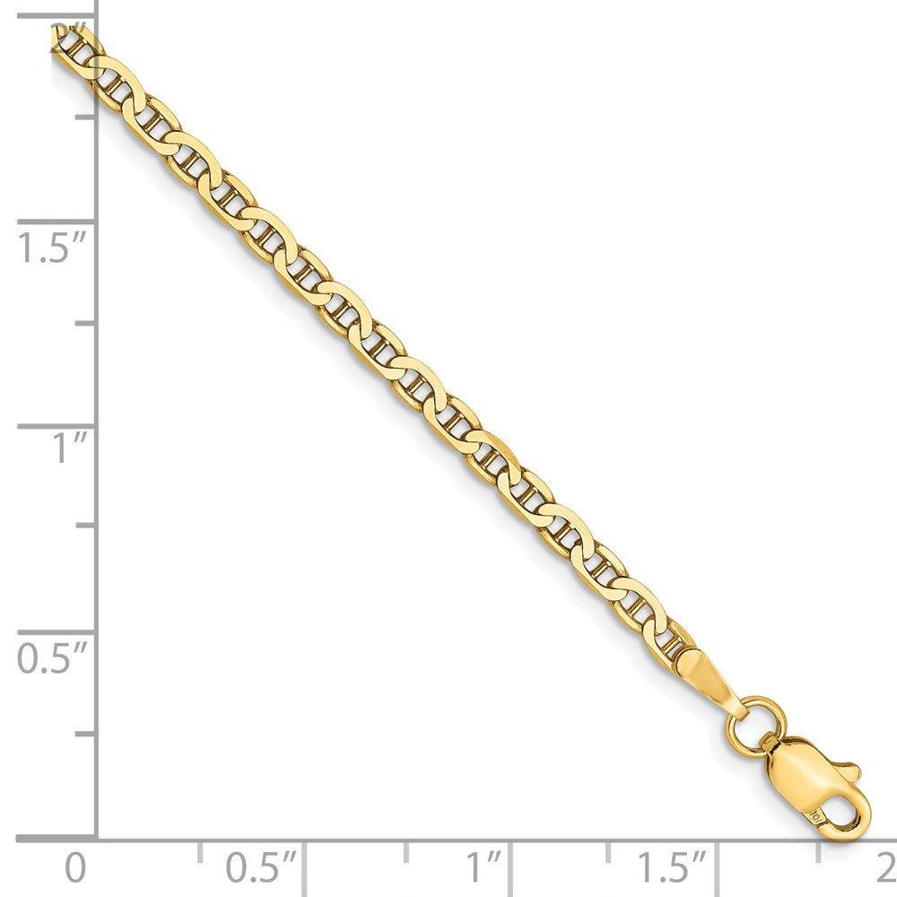 10K 2.4mm Diamond-cut Flat Anchor Chain